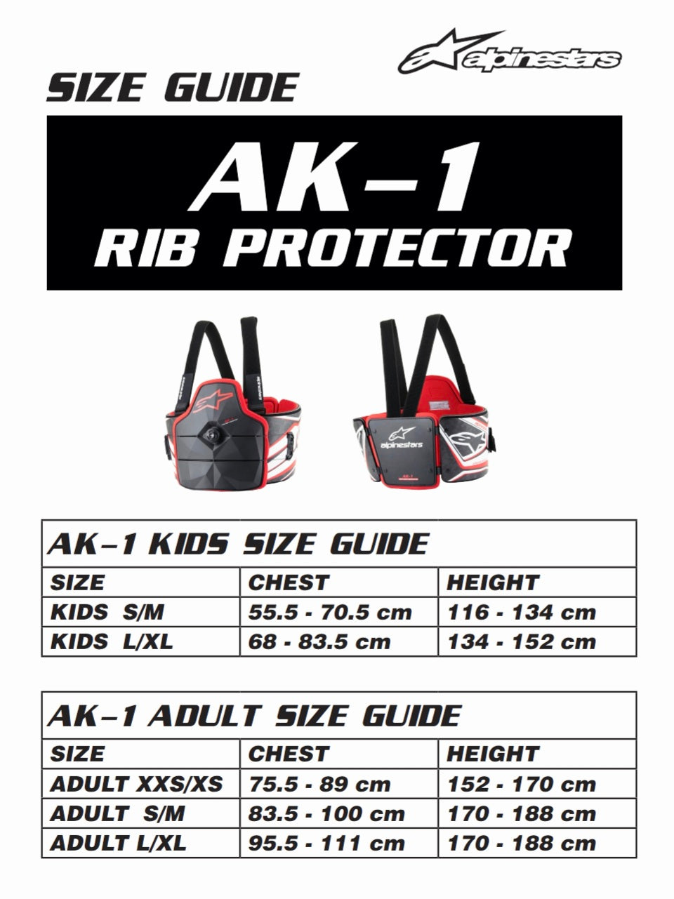 Alpine Stars AK-1 rib protector