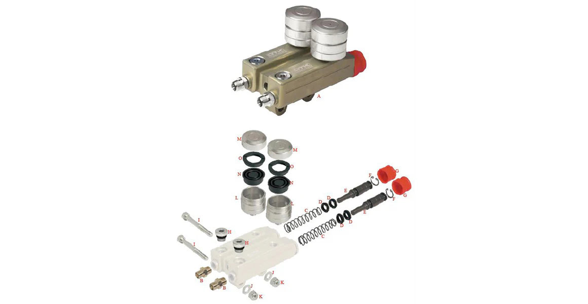 OTK BSS master cylinder for BSD brake caliper (16 x options)