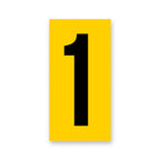 number yellow/black senior large (nassau/rear bumper)