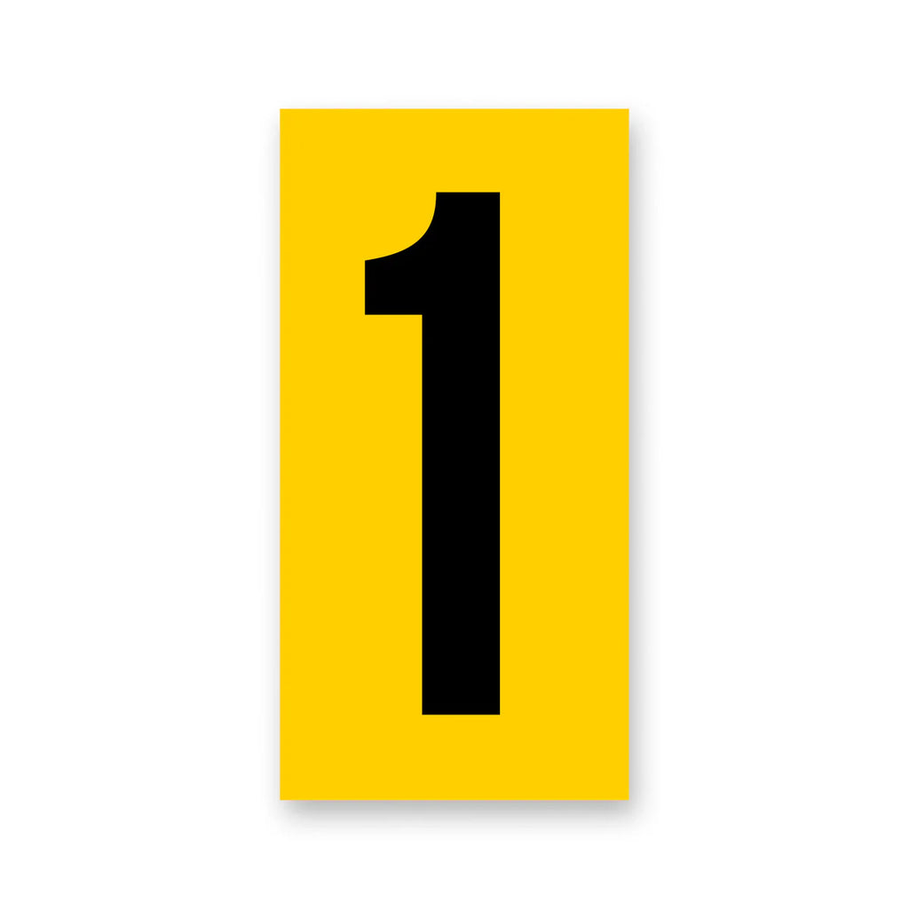 number yellow/black senior small (side pod)