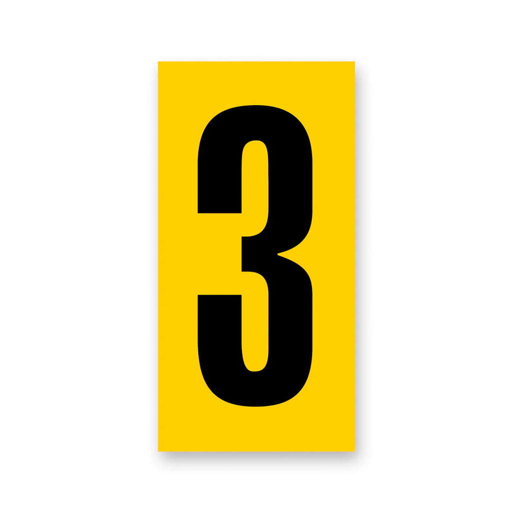 number yellow/black senior small (side pod)