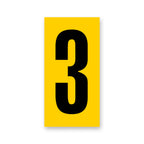 number yellow/black senior small (side pod)
