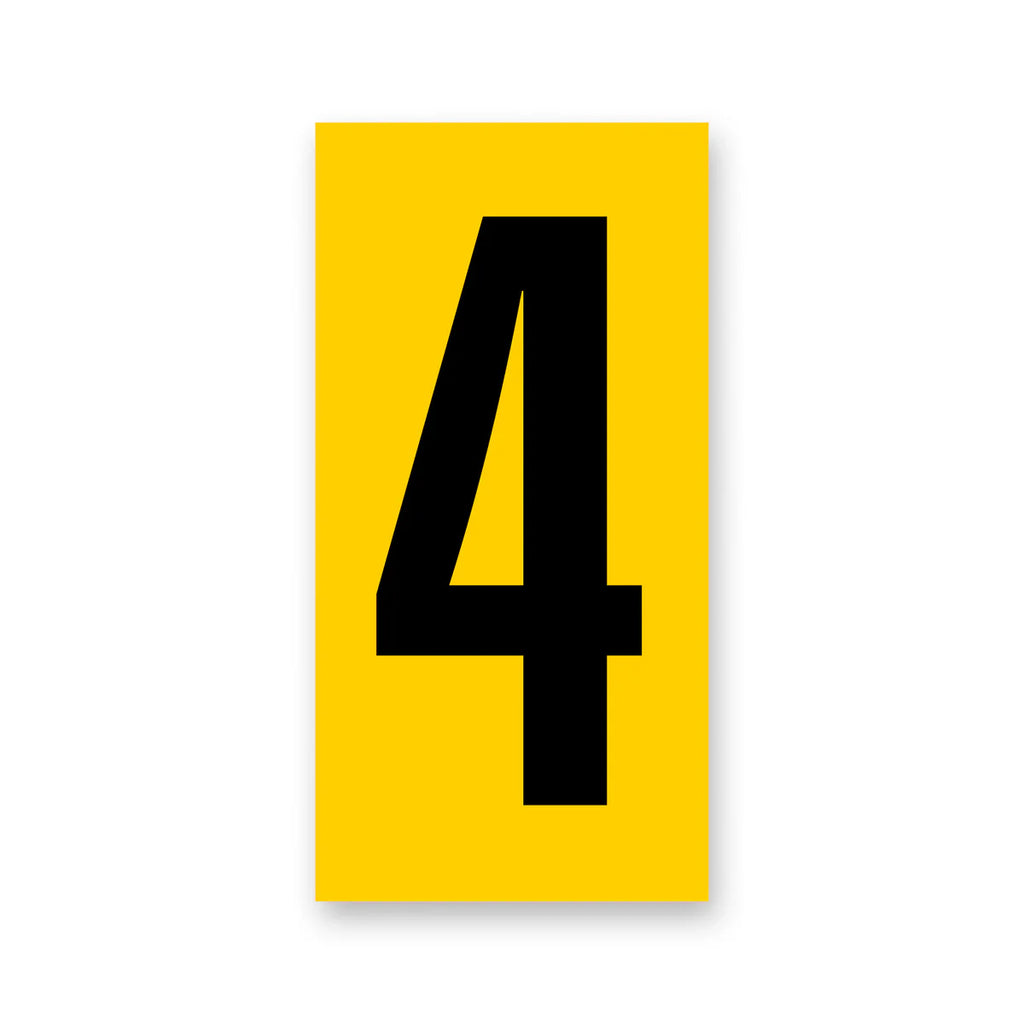 number yellow/black senior small (side pod)