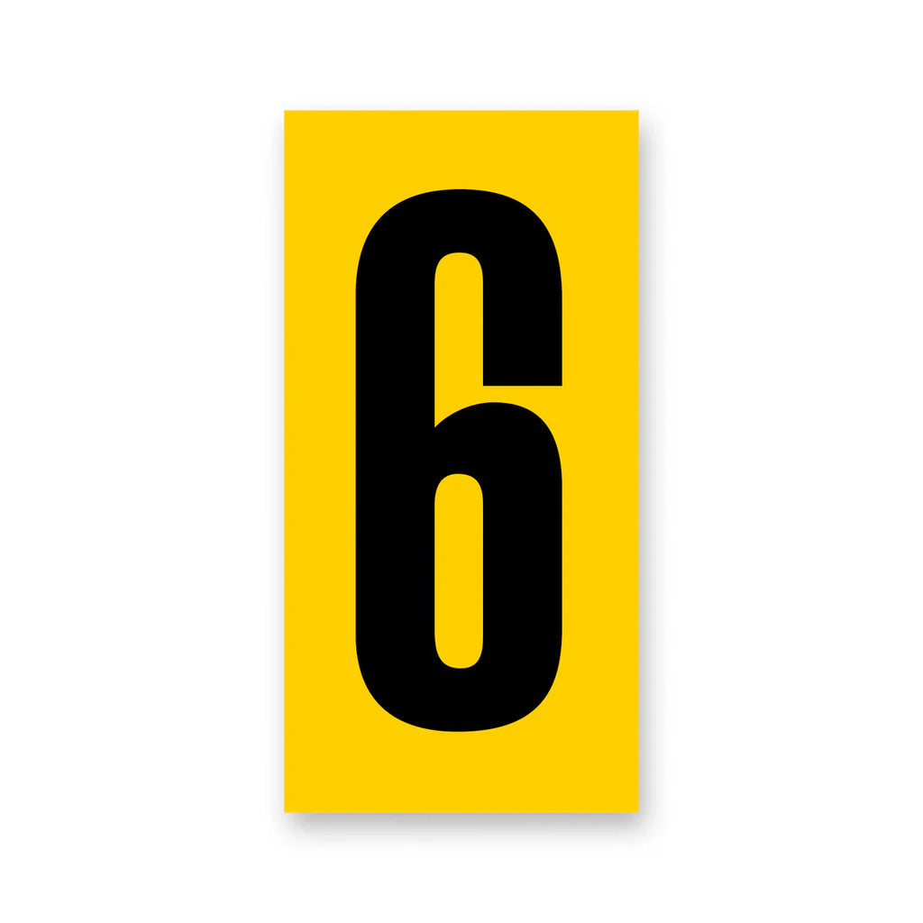 number yellow/black senior large (nassau/rear bumper)