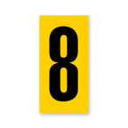 number yellow/black senior large (nassau/rear bumper)