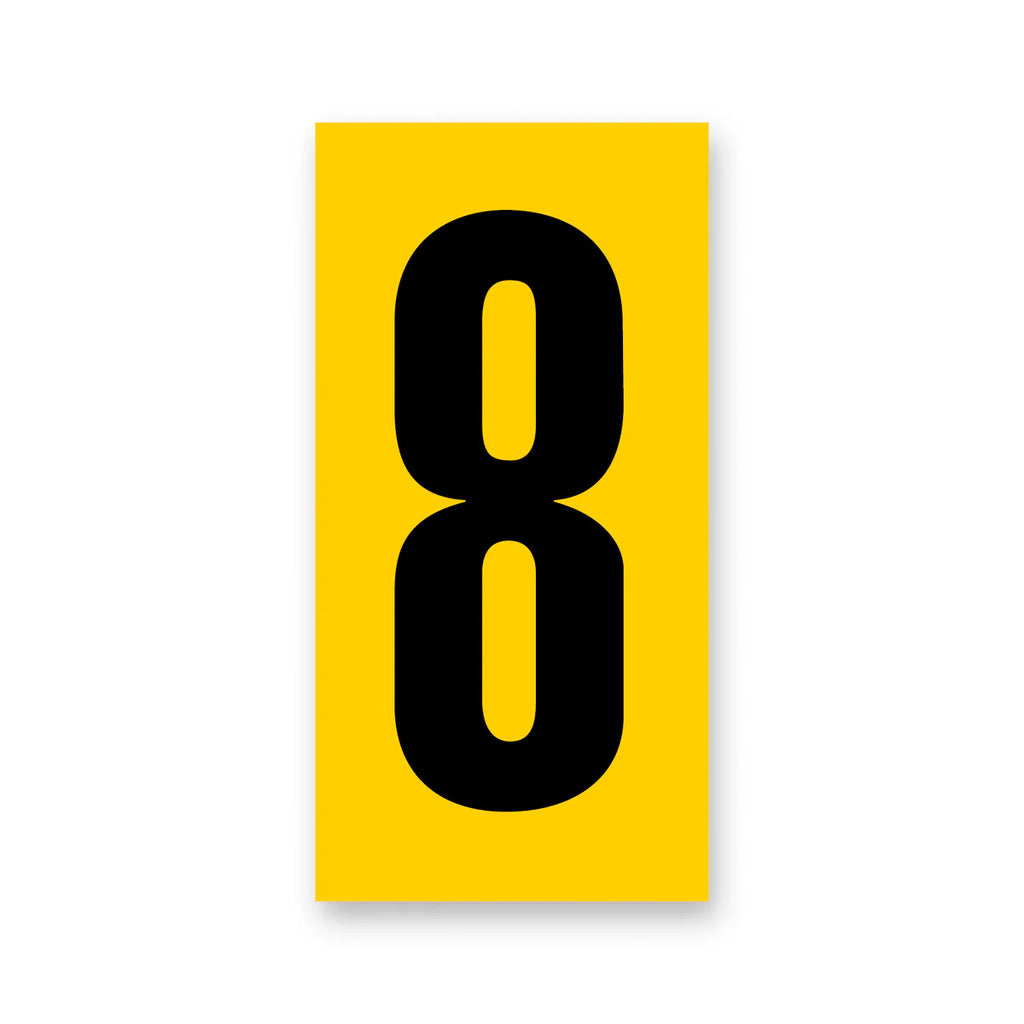 number yellow/black senior small (side pod)