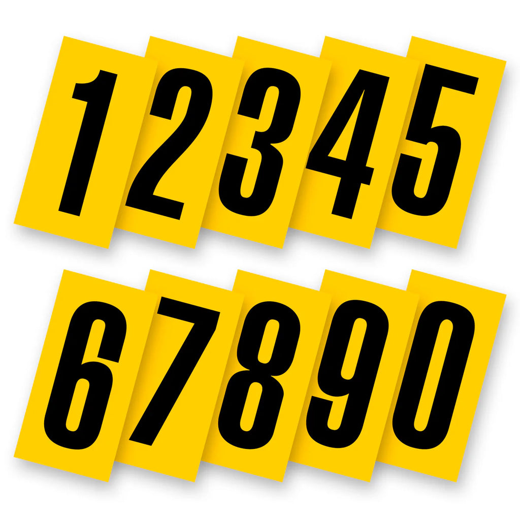 number yellow/black senior small (side pod)